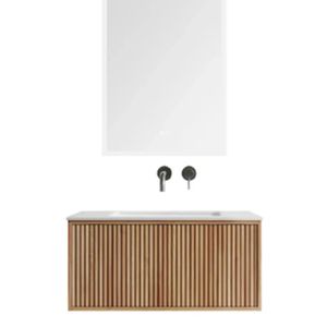 Mueble de Baño Hudson 1 Cajón Natural Ash con Lavamanos 800 mm