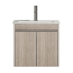 Mueble de Baño Nepal 2 Puertas con Lavamanos Desarmado Brown Wood 500 mm