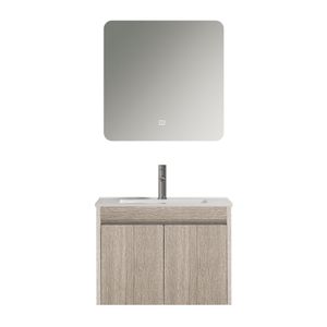 Mueble de Baño Nepal 2 Puertas con Lavamanos Desarmado Brown Wood 700 mm
