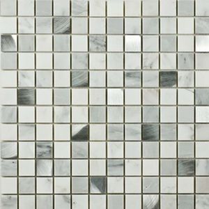 Mosaico Carrara Aluminio 30x30 cm
