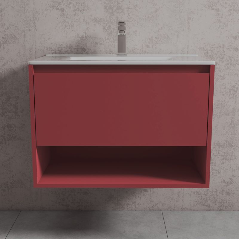Baños-Mueble-de-Baño-Delfos-Color-un-Cajon-y-Repisa-con-Lavamanos-Terracota-800-mm
