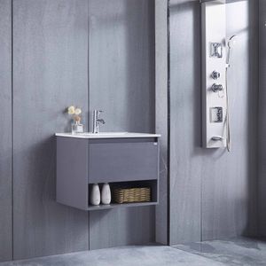 Mueble de Baño Queen 1 cajón y repisa con Lavamanos Silver Grey 600 mm