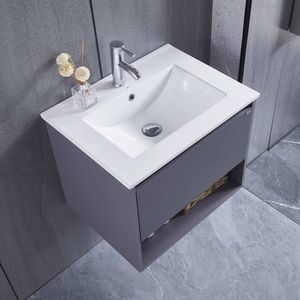 Mueble de Baño Queen 1 cajón y repisa con Lavamanos Silver Grey 600 mm