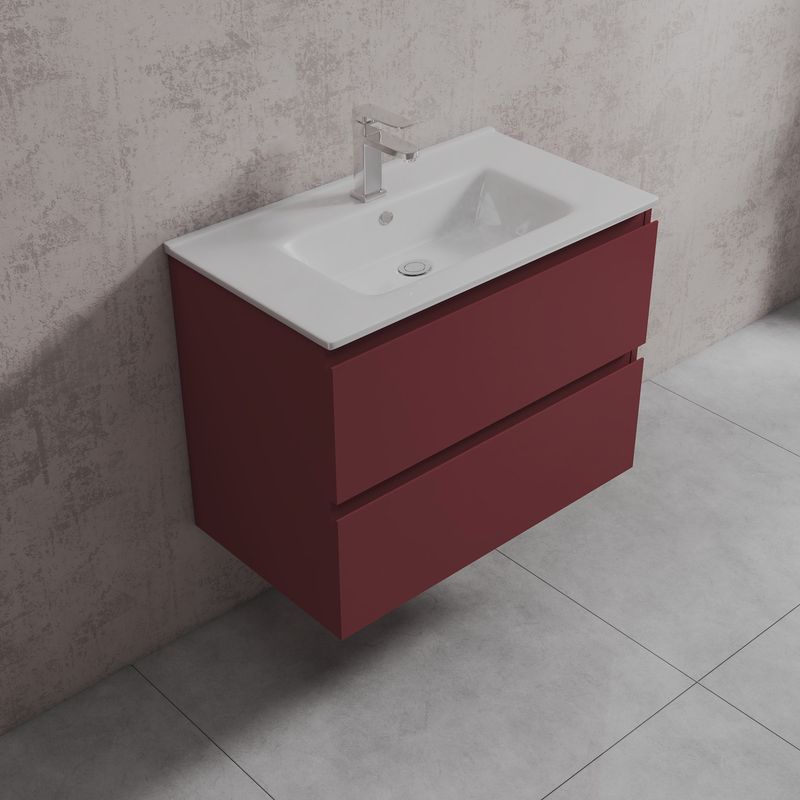 Baños-Mueble-de-Baño-Delfos-Color-dos-Cajones-con-Lavamanos-Terracota-800-mm