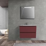 Baños-Mueble-de-Baño-Delfos-Color-dos-Cajones-con-Lavamanos-Terracota-800-mm