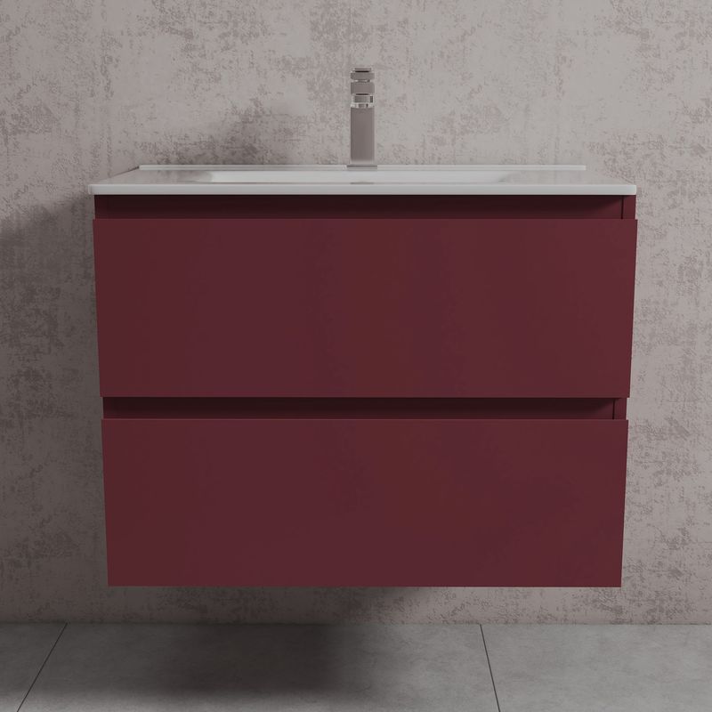 Baños-Mueble-de-Baño-Delfos-Color-dos-Cajones-con-Lavamanos-Terracota-800-mm
