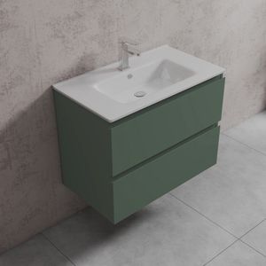 Mueble de Baño Delfos Color dos Cajones con Lavamanos Forest 800 mm