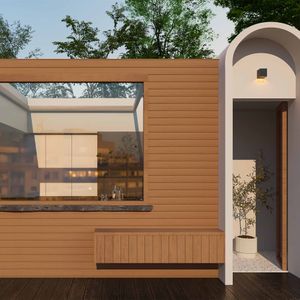 Wall Panel Exterior Cladding Plank WPC Golden Teak 120x2880 mm