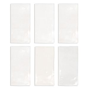 Cerámica Muro Fez White Brillante 6.2x12.5 cm