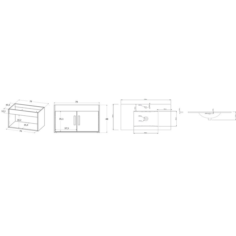 Baños-Mueble-de-Baño-Dustry-Suspendido-Cafe-con-Lavamanos-y-2-Puertas-800x500x460-mm