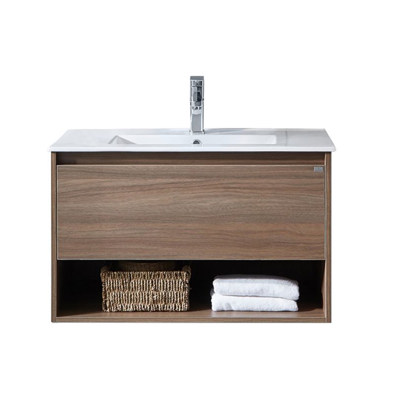 Baños-Mueble-de-Baño-Queen-Cajon-y-Repisa-con-Lavamanos-y-Fijaciones-Choco-700-mm