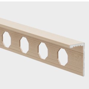 Perfil L Novosuelo Aluminio Touch Beige Mate 10x2500 mm