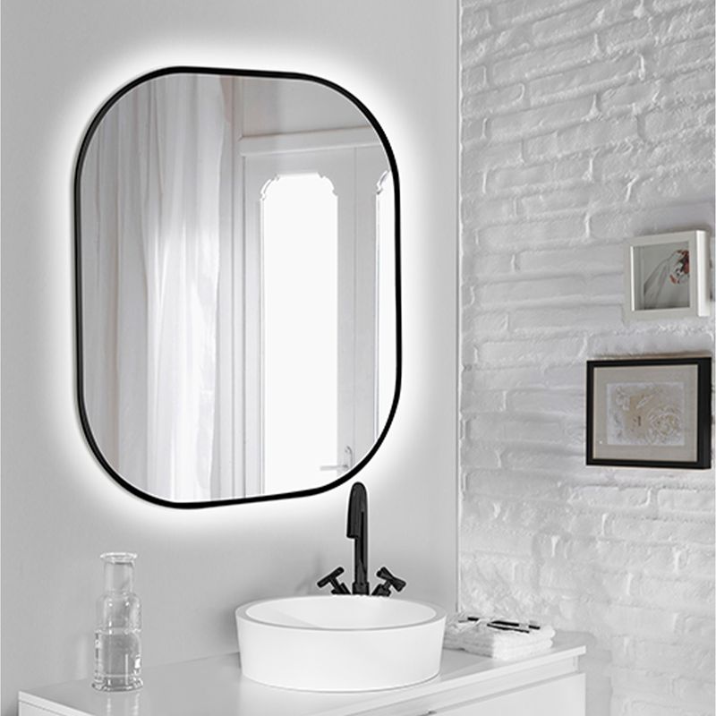 Baños-Espejo-Sharon-Borde-Negro-mate-700x800-mm-con-Led