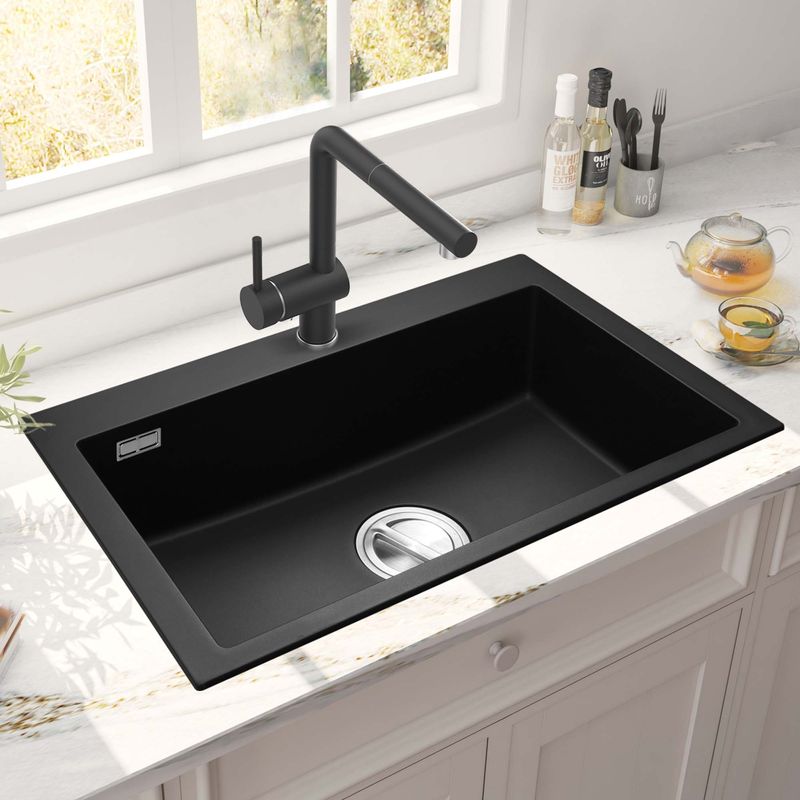 Cocina-Lavaplatos-Arezzo-830-Simple-Negro-Mate
