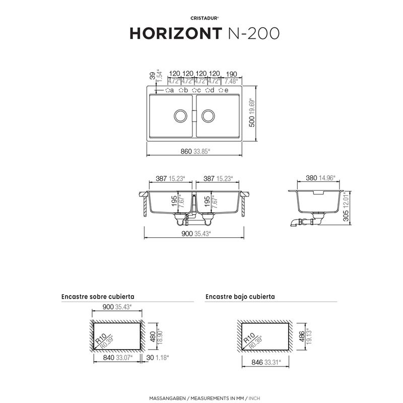Cocina-Lavaplatos-Schock-Horizont-N-200-Magma