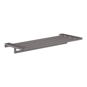 Repisa con Toallero Barra Addstoris Negro Cepillado 60 cm