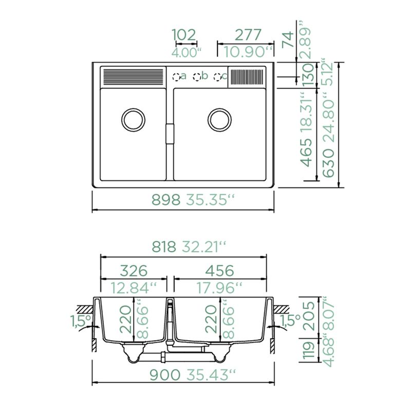 Cocina-Lavaplatos-Schock-Kallio-M-175-Day-Desague-Manual