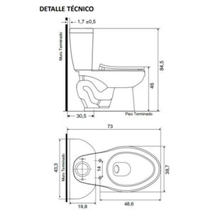 WC New Maelstrom Ada Piso 305 mm