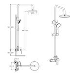 Baños-Columna-Ducha-Urban-25-cm-Antique-Bronze