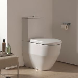 WC Pro A dual a piso con Fijaciones y Asiento Caída Amortiguada Blanco