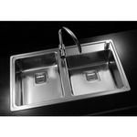 Cocina-Lavaplatos-Doble-Quadra-Q085A-Rectangular-con-Rebalse-Cromado