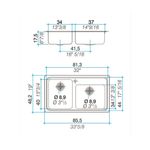 Cocina-Lavaplatos-Doble-Quadra-Q085A-Rectangular-con-Rebalse-Cromado