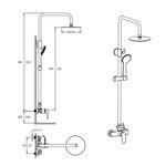 Baños-Columna-Ducha-Urban-N-23-Cm-Negro-Mate