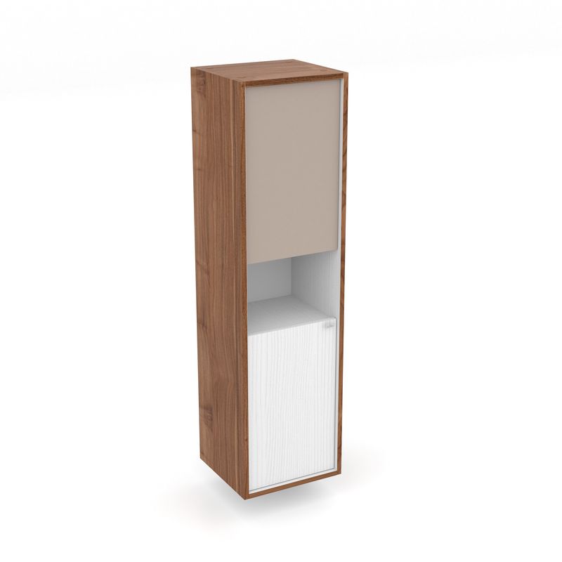 Baños-Mueble-Botiquin-Columna-Kyle-Color-Cafe-con-2-Puertas-Blanco-y-Gris-330x1200-mm