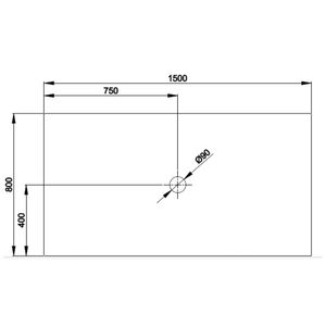 Receptaculo Bette Floor 150X80 Grafito Con Soporte T1
