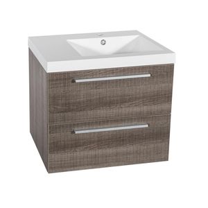 Mueble de Baño Sense con Lavamanos y Desagüe Base Brushed Grey 600x460x500 mm