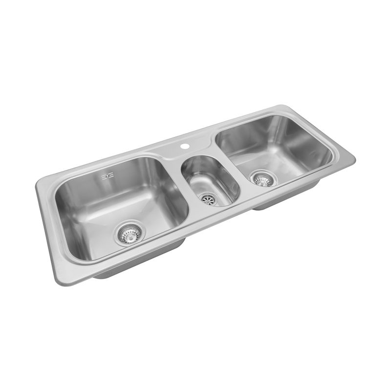 Cocina-Lavaplatos-Triple-Hydra-J107-Sobre-y-Bajo-Cubierta-con-Rebalse-Cromado