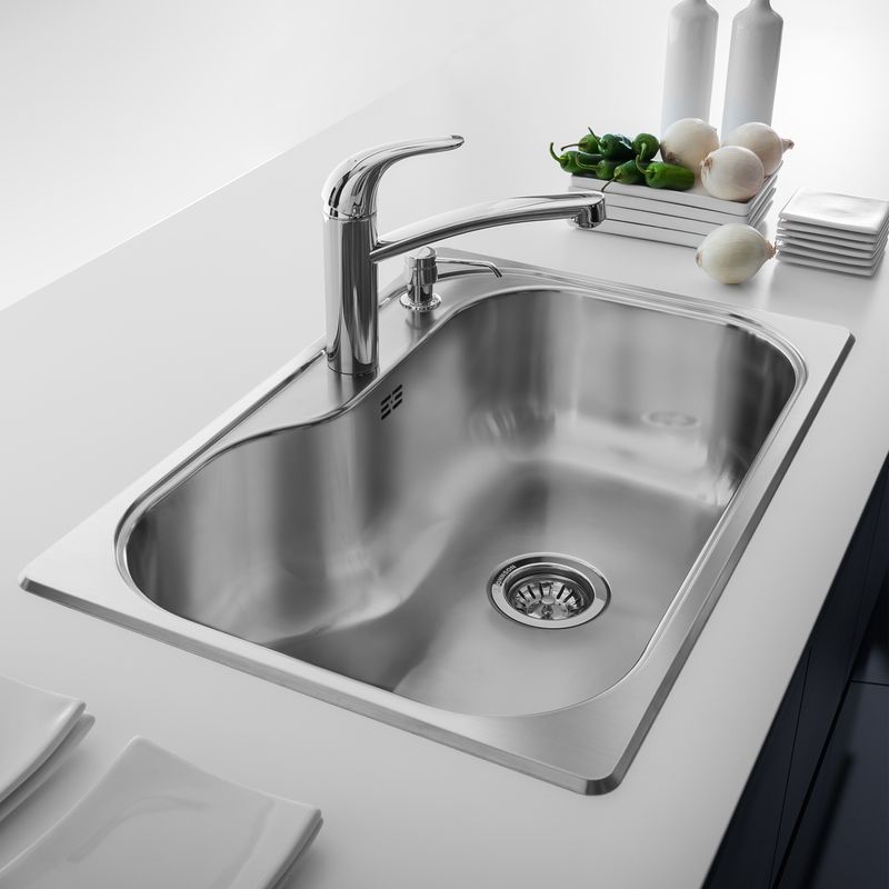 Cocina-Lavaplatos-Simple-Luxor-Compact-Sobre-y-Bajo-Cubierta-Cromado