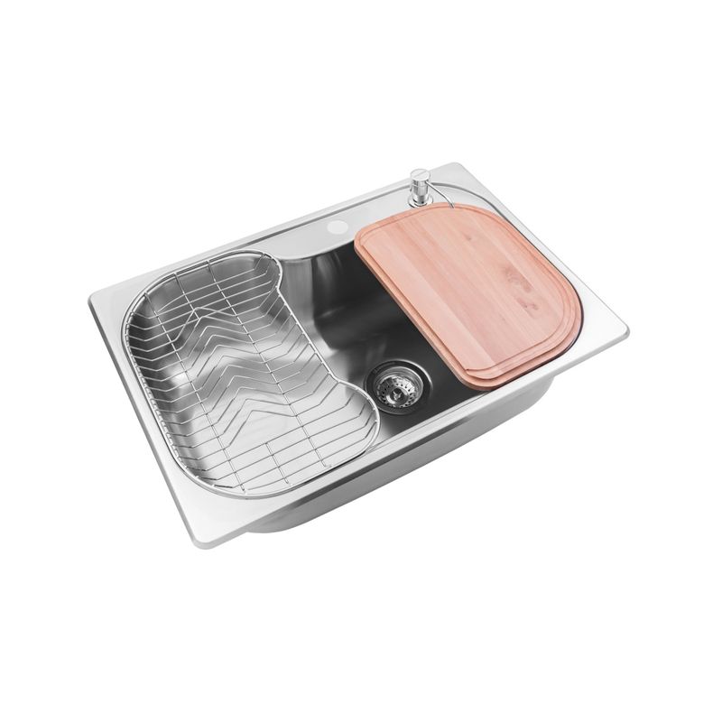 Cocina-Lavaplatos-Simple-Luxor-Compact-Sobre-y-Bajo-Cubierta-Cromado