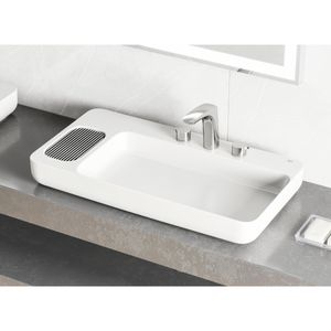 Lavamanos Infinity Sobre Encimera 800x420 mm con Desagüe Blanco
