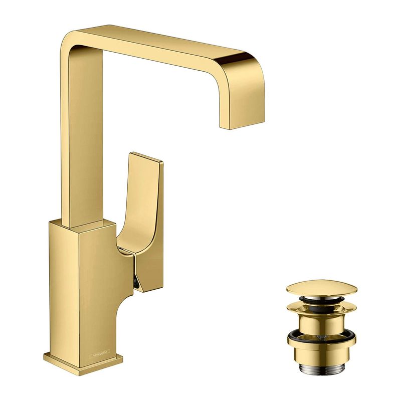 Baños-Griferia-Lavamanos-Metropol-23-Cm-con-Desague-32511990-Polished-Gold