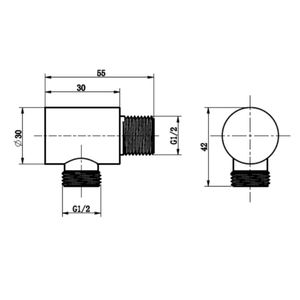 Union Muro Home-A He-He 1/2" Brushed