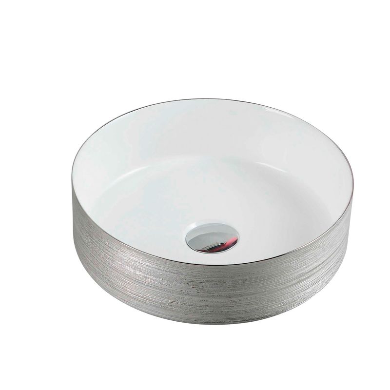 Baños-Lavamanos-Redondo-de-Sobreponer-Tripoli-Plateado-350x350x120-mm-Sin-Rebalse
