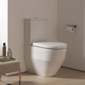 WC Pro A dual a muro con Fijaciones y Asiento Caída Amortiguada Blanco
