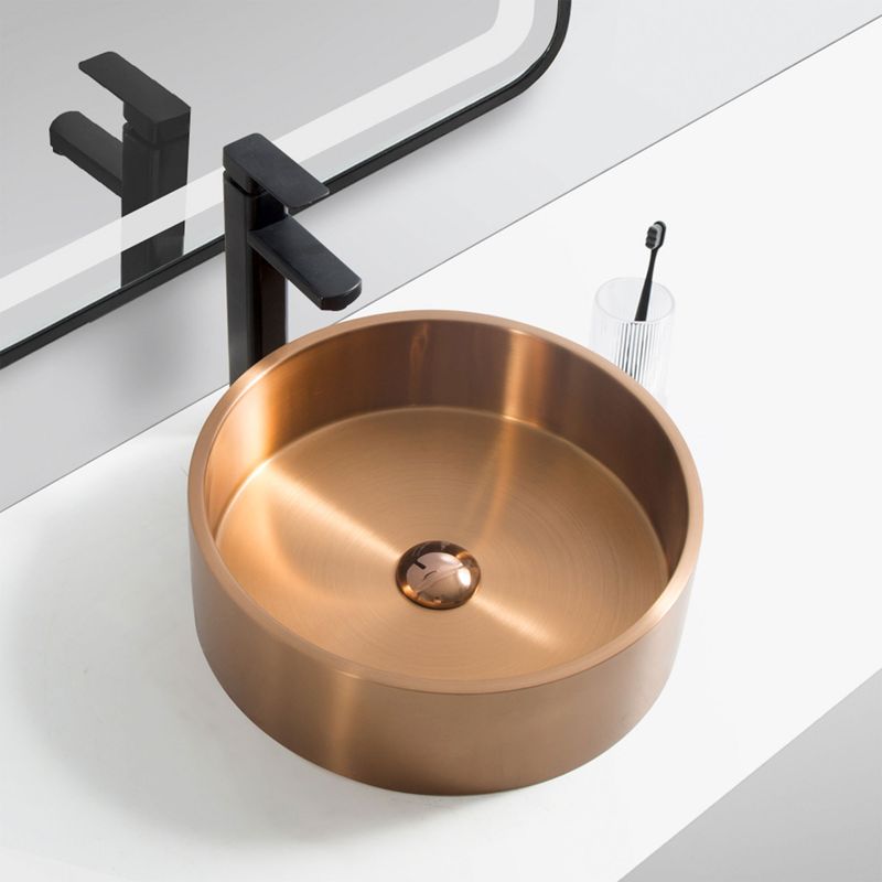 Baños-Lavamanos-de-Sobreponer-Inox-Rose-Gold-Satinado-Redondo-sin-Rebalse-405x405x130-mm