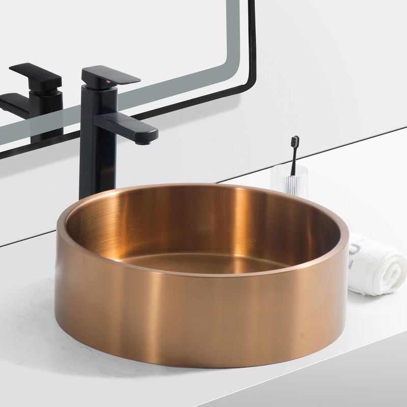 Baños-Lavamanos-de-Sobreponer-Inox-Rose-Gold-Satinado-Redondo-sin-Rebalse-405x405x130-mm