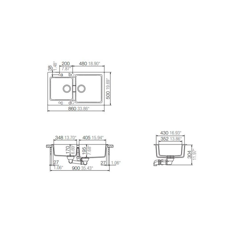 Cocina-Lavaplatos-Schock-Primus-N-200-Alpina