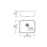 Cocina-Lavaplatos-Simple-E50-Rectangular-Bajo-Cubierta-con-Rebalse-Cromado