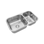 Cocina-Lavaplatos-Doble-R37-Rectangular-Bajo-Cubierta-con-Rebalse-Cromado