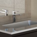 Baños-Griferia-Lavamanos-Luxor-Alta-20-cm-Coldstart-S-Desague-Cromo
