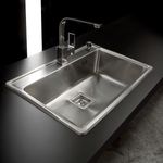 Cocina-Lavaplatos-Simple-Quadra-Max-Q71A-Sobre-Bajo-Cubierta-Cromado