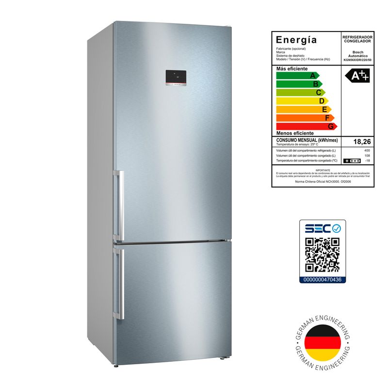 Cocina-Refrigerador-Combi-400-108L-Inox-Libre-instalacion-No-Frost