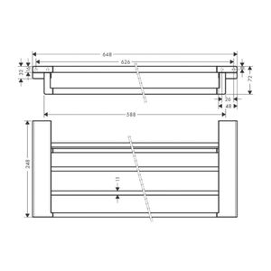 Repisa Addstoris con Toallero Cromo 60 cm