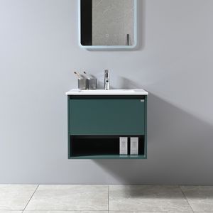 Mueble de Baño Queen 1 Cajon y Repisa Cadet Green con Lavamanos 800 mm