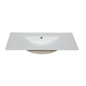 Lavamanos Delfos-N con Rebalse Sobremesada Rectangular Blanco 900x470x180 mm