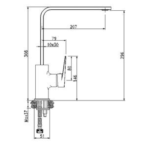 Grifería Cocina Luxor 1 Jet Coldstart Cromo